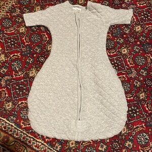 Halo Gray Quilted Sleep Sack small 3-6 months zip